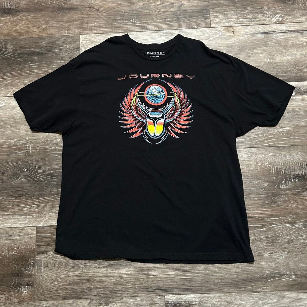 Journey Band T Shirt Mens 2XL Black Scarab Beetle Graphic Rock Tee 2020